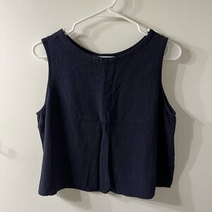 Navy 2Pc. Cropped Tank w/ Wide Leg Pants. Large. Runs small. Amazon